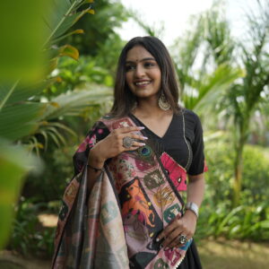 🛍 Blackberry Bloom – Mirror & Patchwork Choli Set