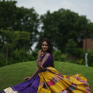 "Vibrant vintage Patchwork Choli Set"