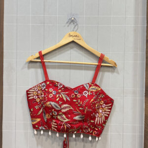 🌺 Gulmohar Phoolkari Blouse